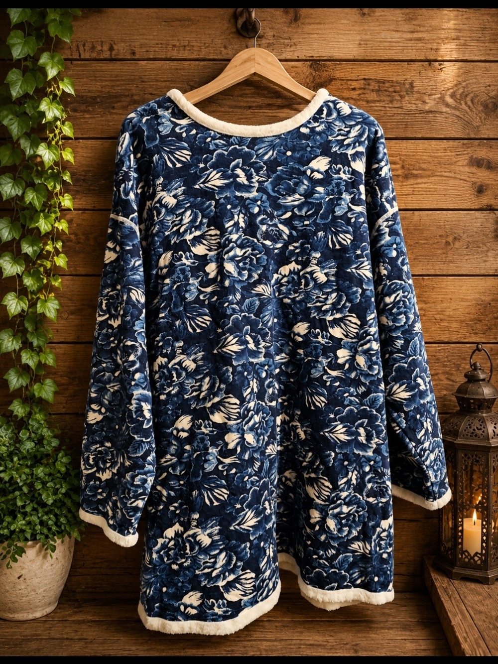 NWT Vintage Deadstock Cotton Ginny Plus Plush Oversized Floral Sweatshirt
